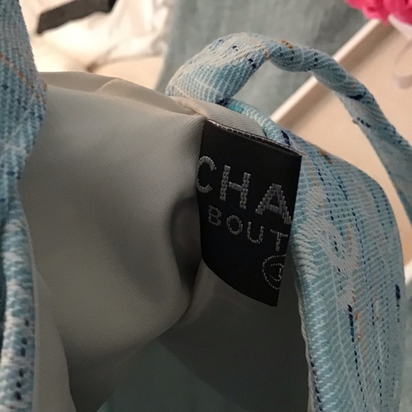 Chanel Boutique Tote Bag Light Blue.With It’s iconic Branding. - Picture 5 of 7